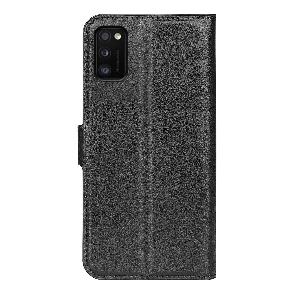Litchi Texture PU Leather Magnetic Flip Stand Wallet Phone Case for Galaxy A41 (Global Version)