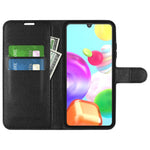 Litchi Texture PU Leather Magnetic Flip Stand Wallet Phone Case for Galaxy A41 (Global Version)
