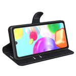 Litchi Texture PU Leather Magnetic Flip Stand Wallet Phone Case for Galaxy A41 (Global Version)
