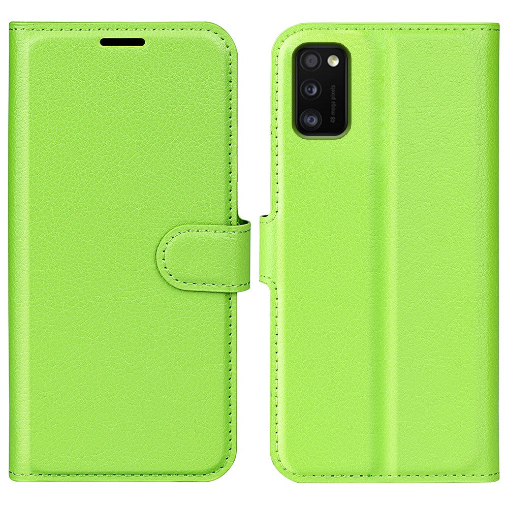 Litchi Texture PU Leather Magnetic Flip Stand Wallet Phone Case for Galaxy A41 (Global Version)