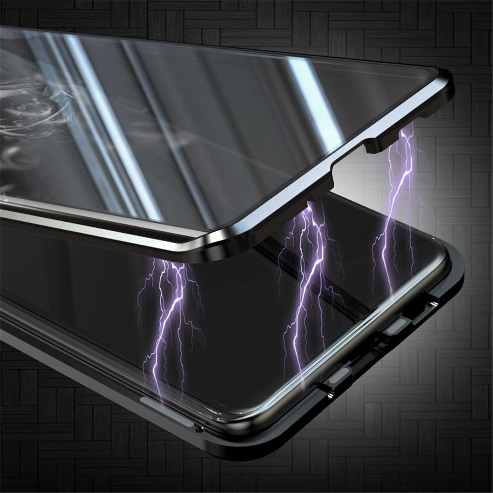 Phone Case Magnetic Frame + Tempered Glass Full Covering Phone Shell for Samsung Galaxy S20 Ultra