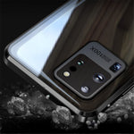 Phone Case Magnetic Frame + Tempered Glass Full Covering Phone Shell for Samsung Galaxy S20 Ultra