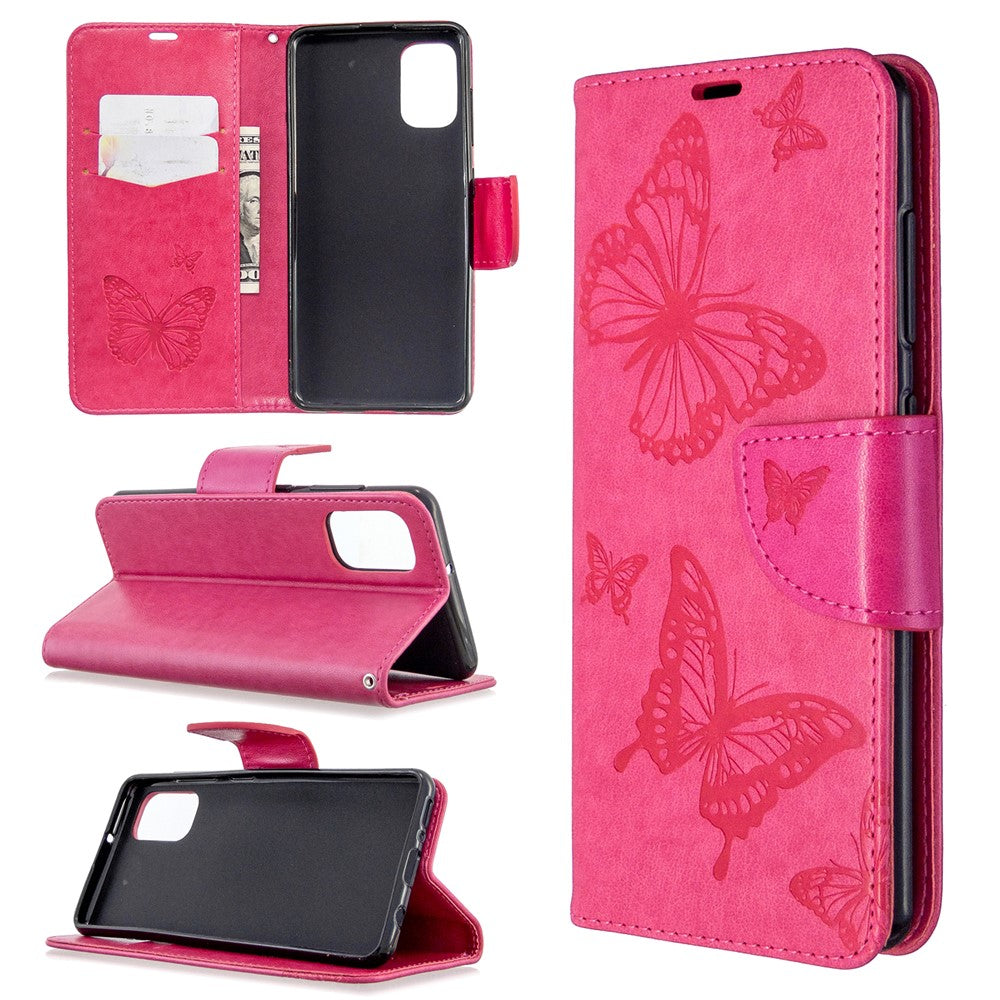 Imprint Butterfly Special PU læder telefoncover til Samsung Galaxy A41 (global version)
