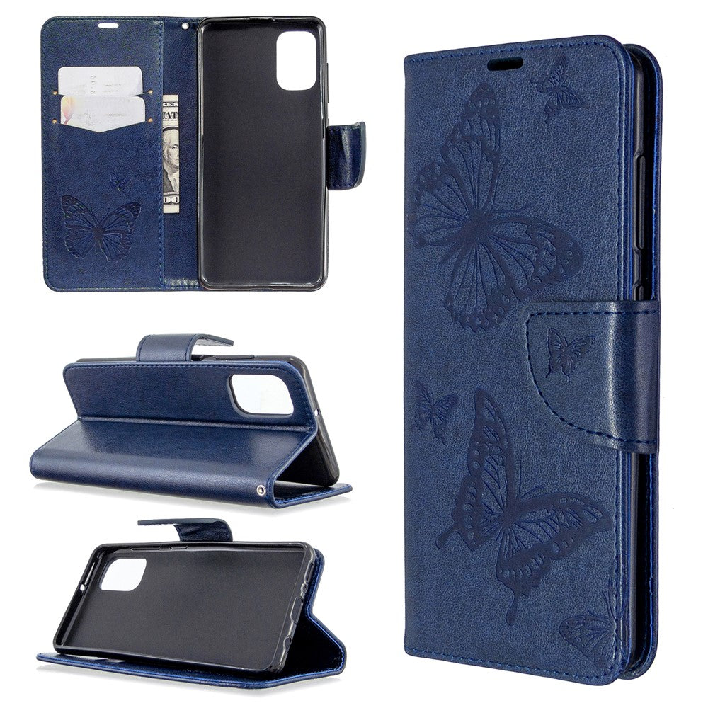 Imprint Butterfly Special PU læder telefoncover til Samsung Galaxy A41 (global version)
