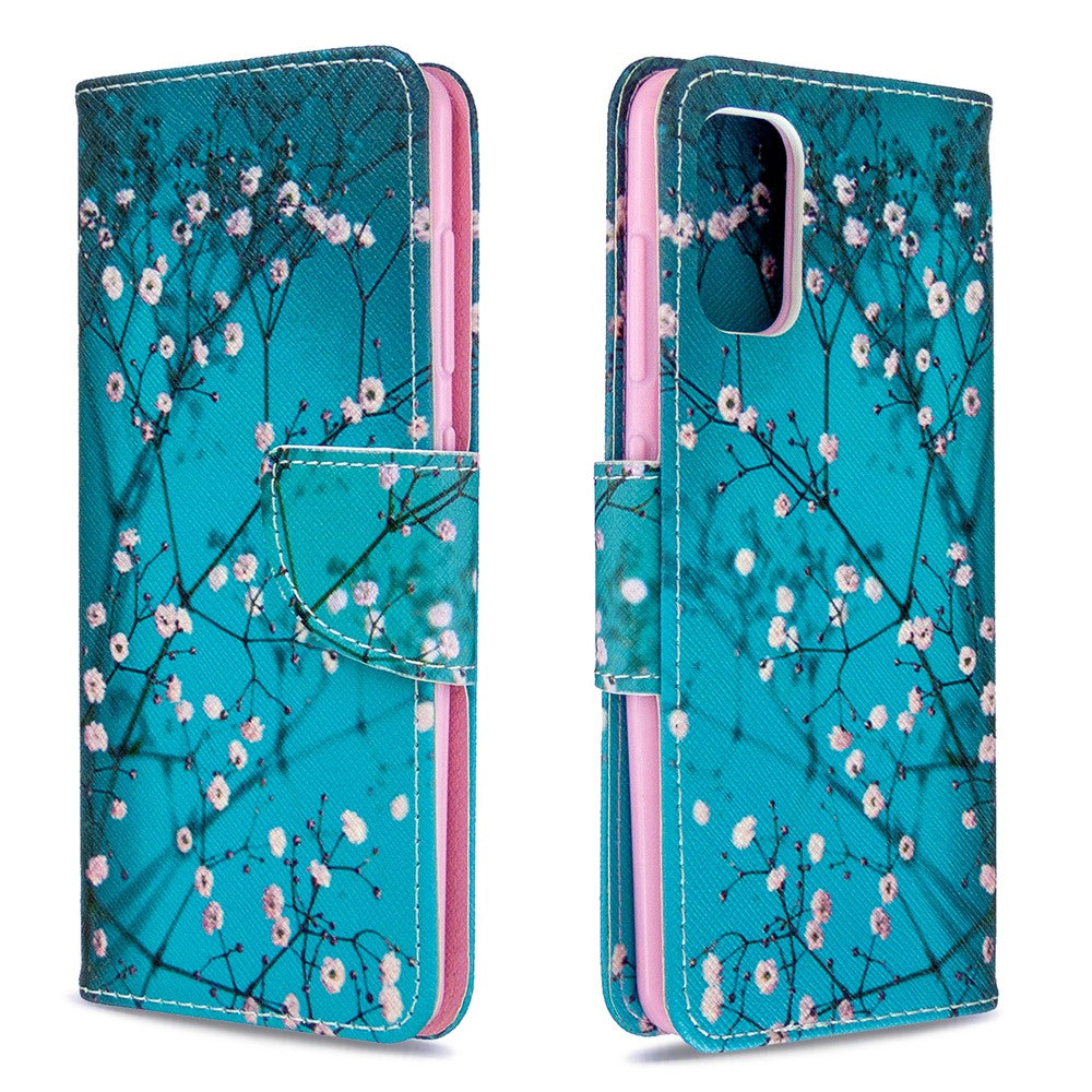 Pattern Printing Leather Wallet Case for Samsung Galaxy A41 (Global Version)