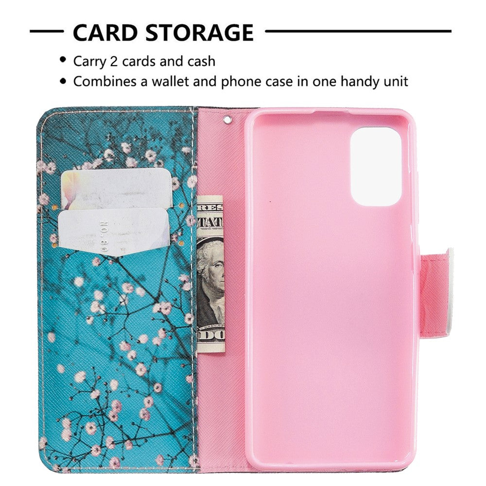 Pattern Printing Leather Wallet Case for Samsung Galaxy A41 (Global Version)
