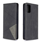 Geometric Leather Phone Case Card Holder Shell for Samsung Galaxy A41 (Global Version)