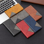 Geometric Leather Phone Case Card Holder Shell for Samsung Galaxy A41 (Global Version)