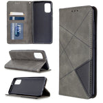 Geometric Leather Phone Case Card Holder Shell for Samsung Galaxy A41 (Global Version)