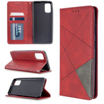Geometric Leather Phone Case Card Holder Shell for Samsung Galaxy A41 (Global Version)
