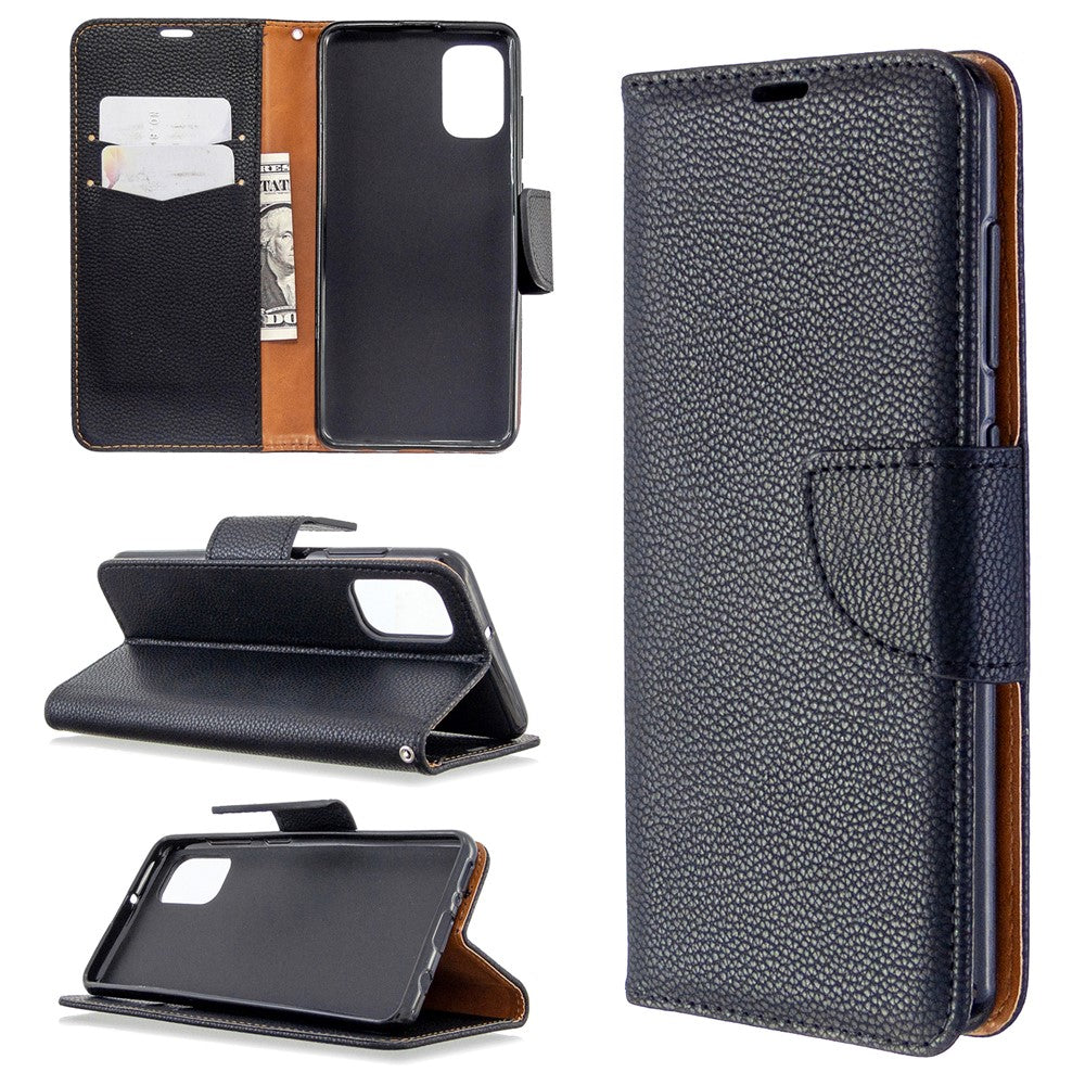 Litchi Skin with Wallet Leather Stand Case for Samsung Galaxy A41 (Global Version)