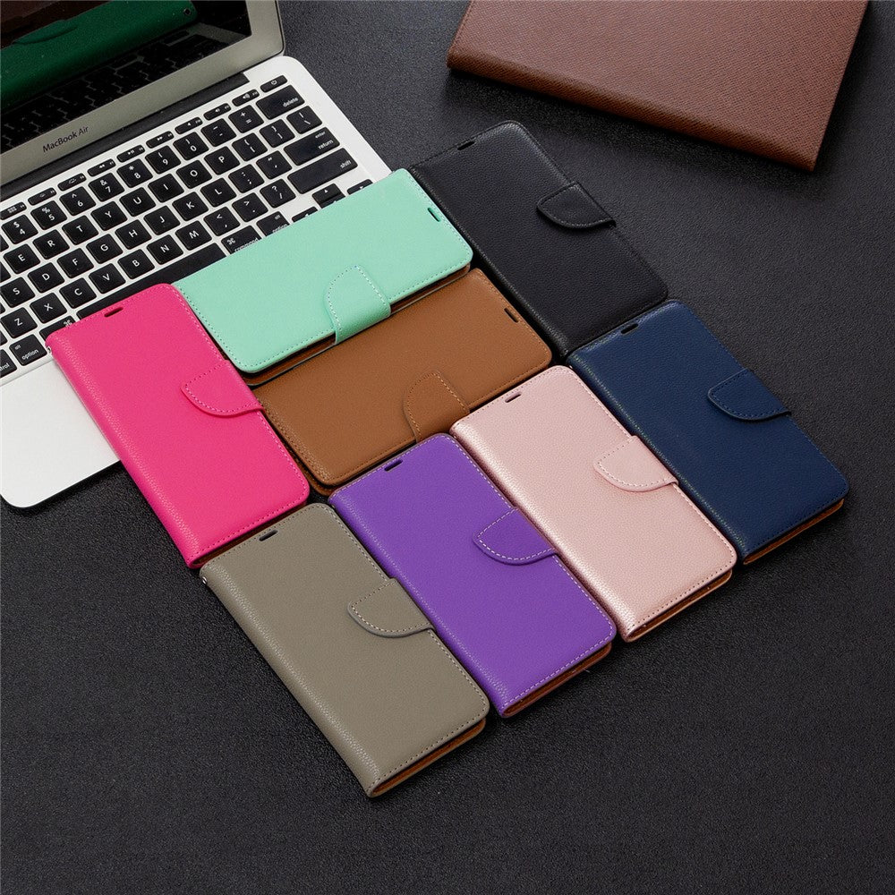 Litchi Skin with Wallet Leather Stand Case for Samsung Galaxy A41 (Global Version)