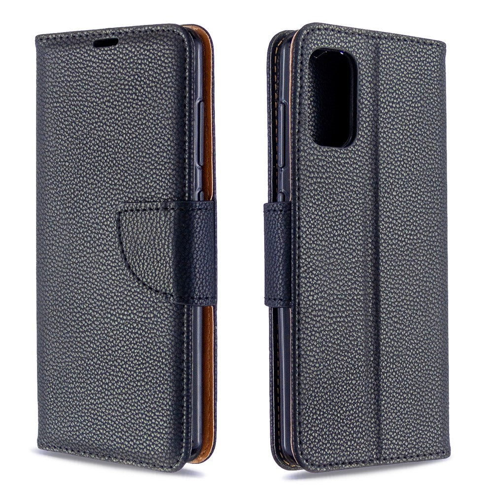 Litchi Skin with Wallet Leather Stand Case for Samsung Galaxy A41 (Global Version)