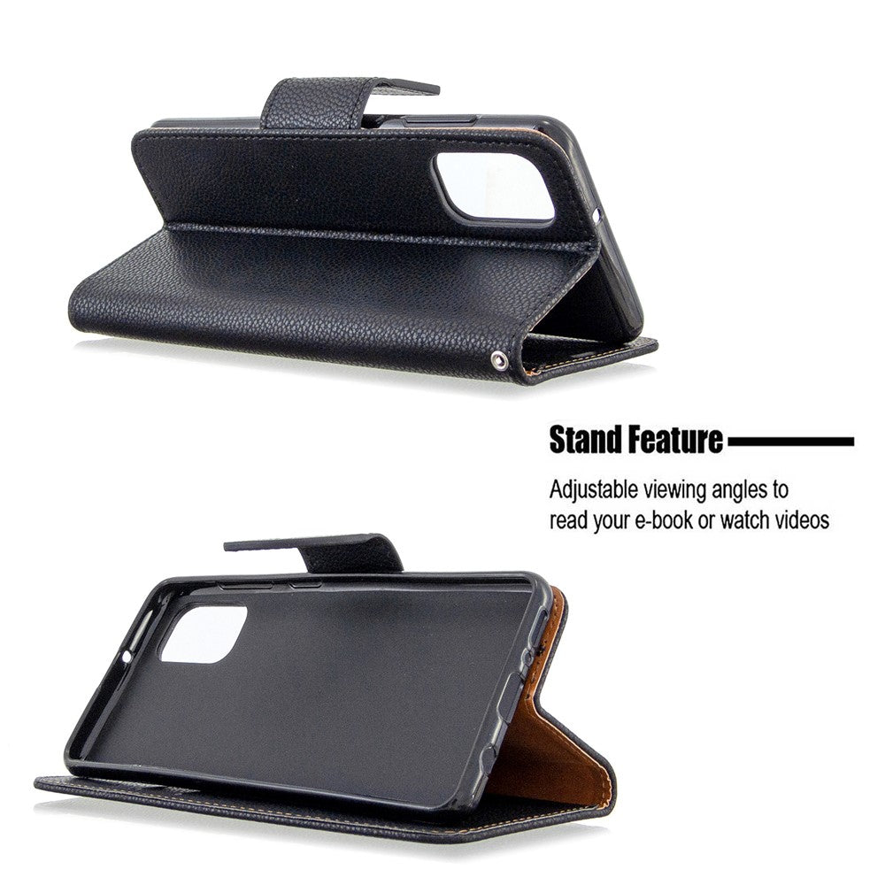 Litchi Skin with Wallet Leather Stand Case for Samsung Galaxy A41 (Global Version)