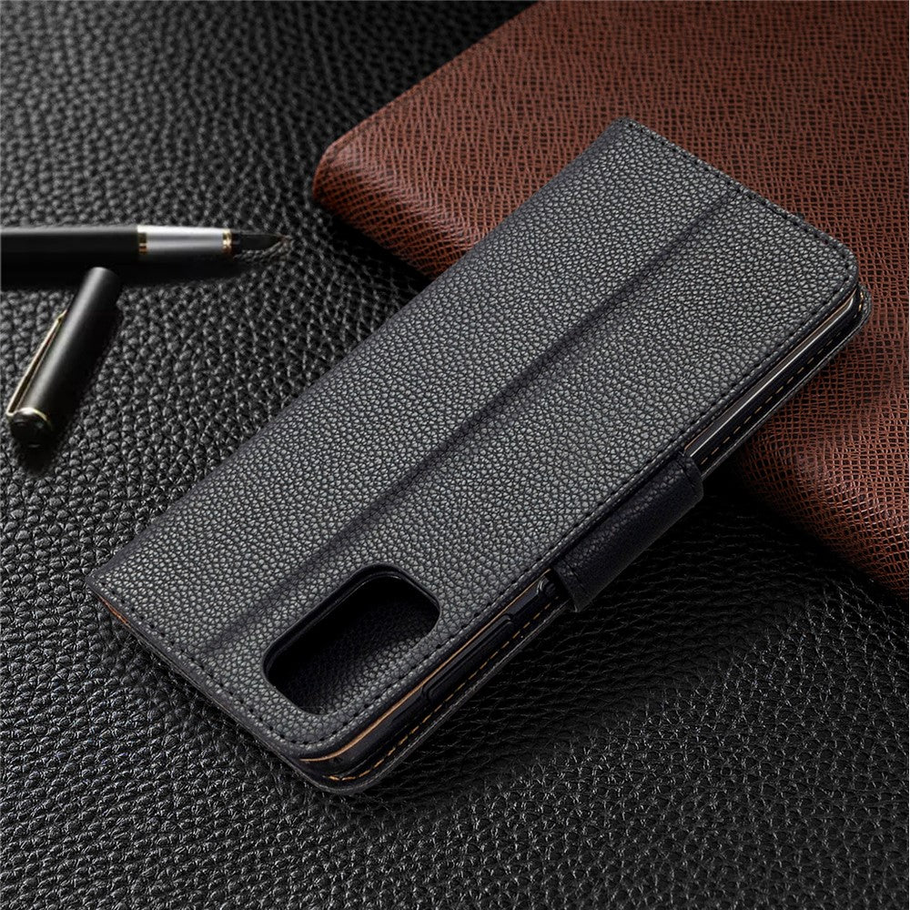 Litchi Skin with Wallet Leather Stand Case for Samsung Galaxy A41 (Global Version)
