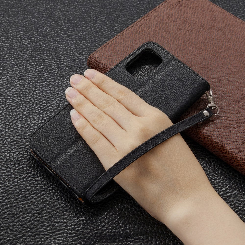 Litchi Skin with Wallet Leather Stand Case for Samsung Galaxy A41 (Global Version)