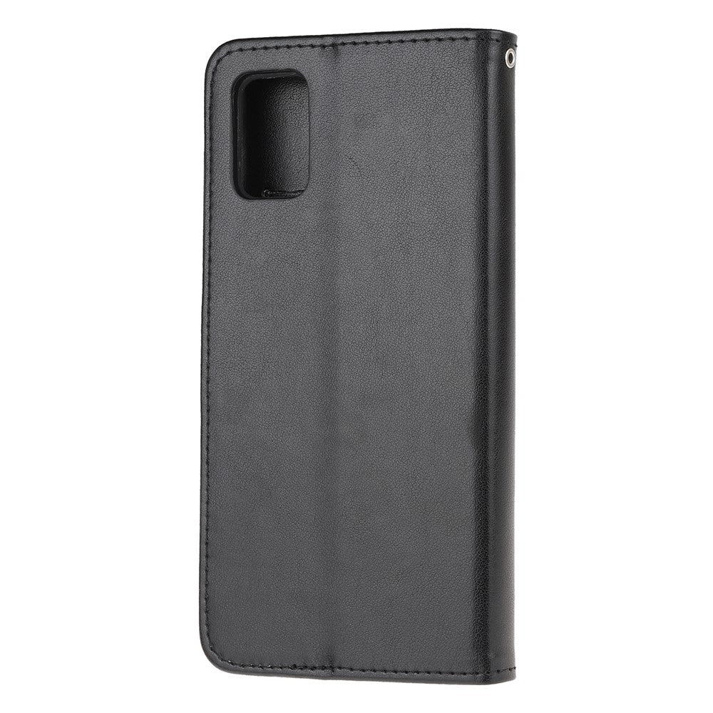 Imprint Butterfly Flower Wallet Leather Cell Phone Case for Samsung Galaxy A41 (Global Version)