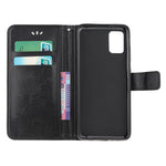 Imprint Butterfly Flower Wallet Leather Cell Phone Case for Samsung Galaxy A41 (Global Version)
