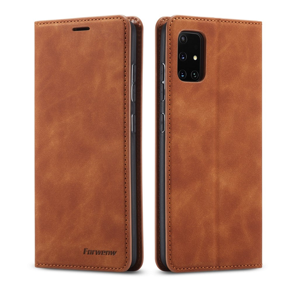 FORWENW Fantasy Series Silky Touch PU Leather Stand Case for Samsung Galaxy A71