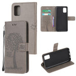 Imprint Tree Owl-mønster Magnetisk pung PU-lædercover til Samsung Galaxy A51 5G