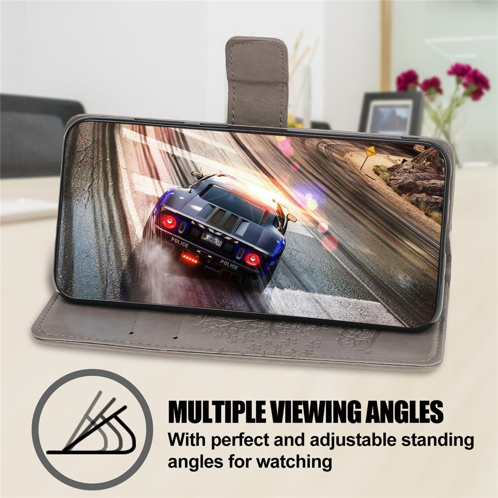 Imprint Tree Owl-mønster Magnetisk pung PU-lædercover til Samsung Galaxy A51 5G