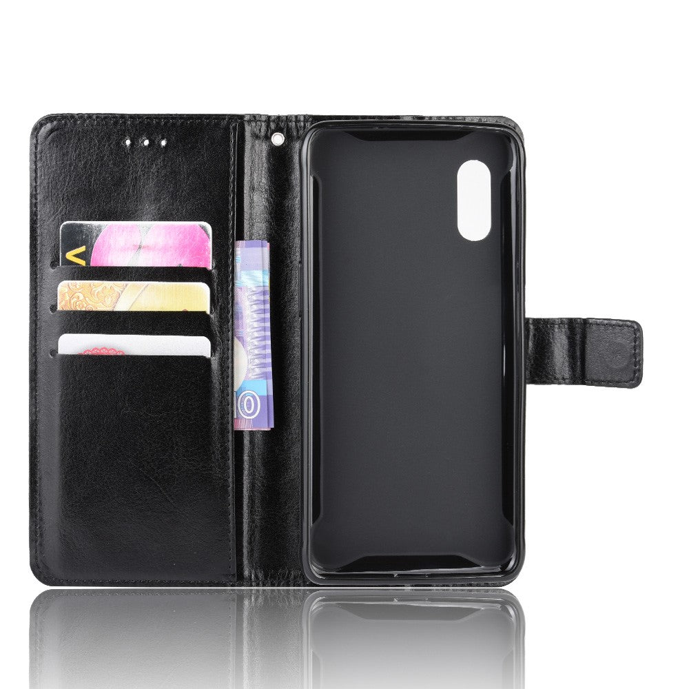 Crazy Horse Skin Unique Design PU Leather Shell for Samsung Galaxy Xcover Pro
