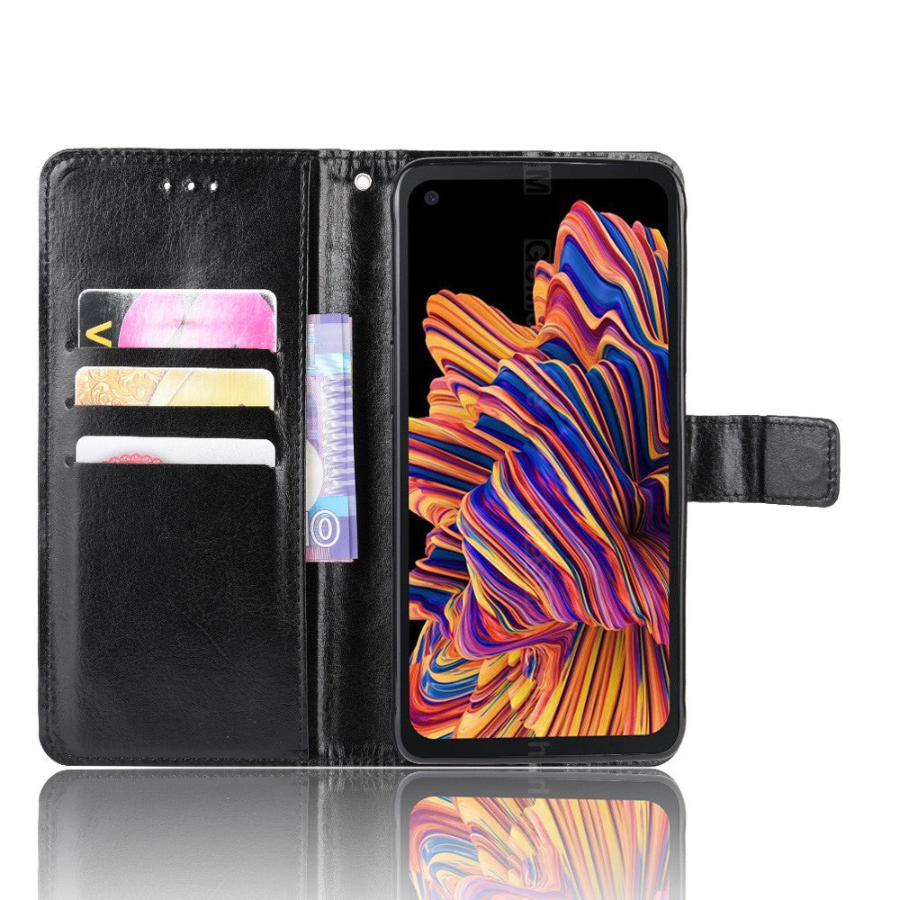 Crazy Horse Skin Unique Design PU Leather Shell for Samsung Galaxy Xcover Pro