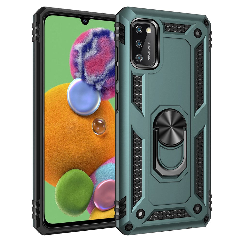 Hybrid PC TPU Kickstand Armor Phone Shell Case for Samsung Galaxy A41 (Global Version)