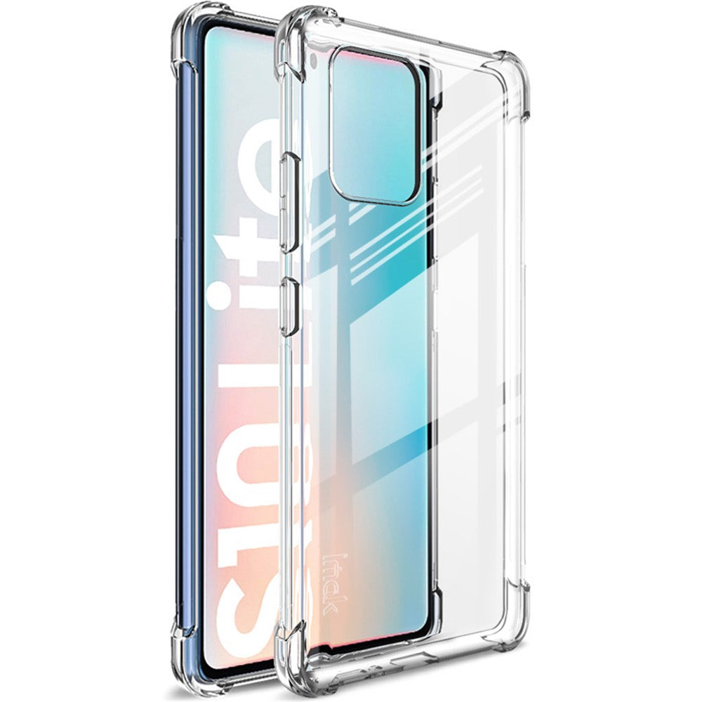 IMAK Crystal Case II Genomskinligt Slitstarkt Skal + Skärmskyddsfilm för Samsung Galaxy A91/S10 Lite/M80S