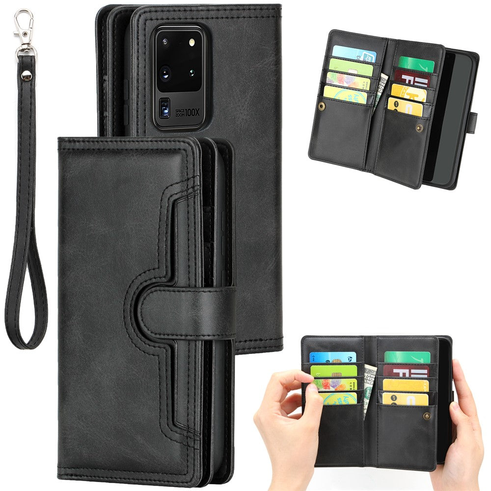 Multiple Card Slots Leather Shell Case Cover for Samsung Galaxy S20 Ultra