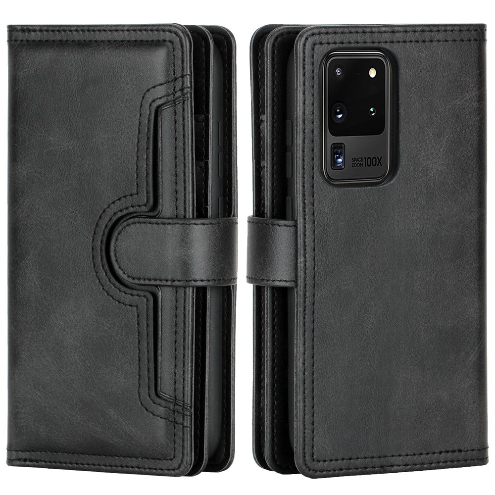 Multiple Card Slots Leather Shell Case Cover for Samsung Galaxy S20 Ultra