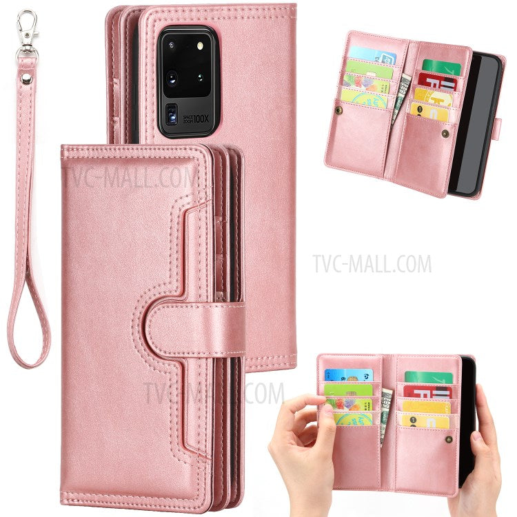 Multiple Card Slots Leather Shell Case Cover for Samsung Galaxy S20 Ultra