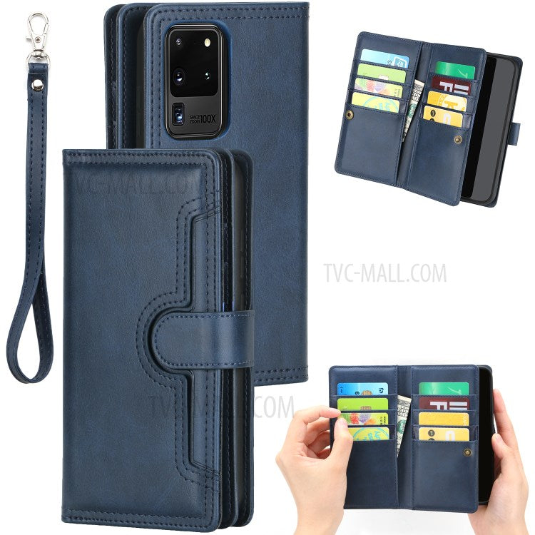 Multiple Card Slots Leather Shell Case Cover for Samsung Galaxy S20 Ultra