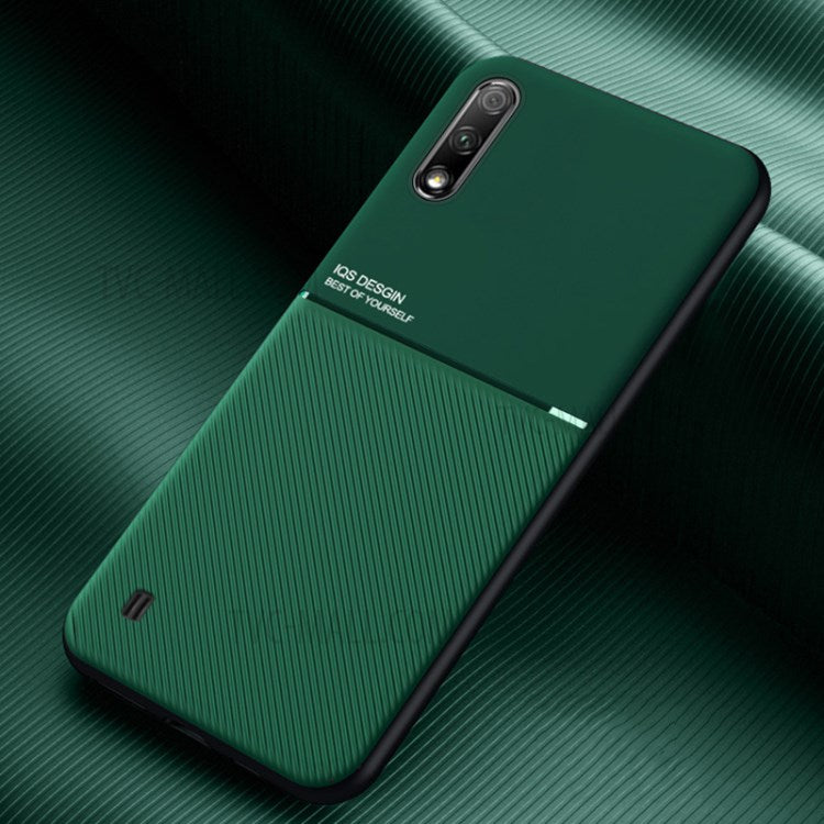 Minimalist Business Style Leather Coated TPU Phone Casing for Samsung Galaxy A01