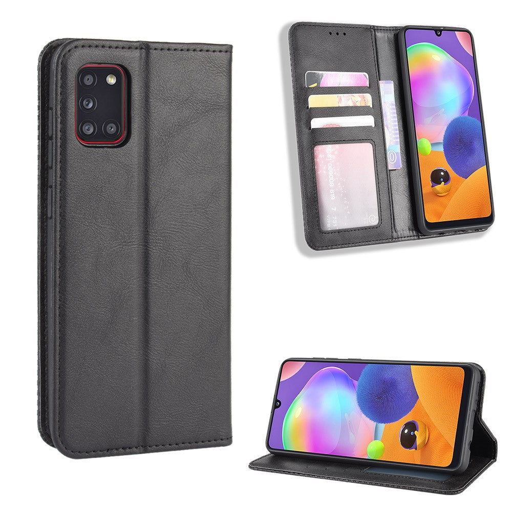 Retro Auto-absorbed Special Design Leather Cover for Samsung Galaxy A31