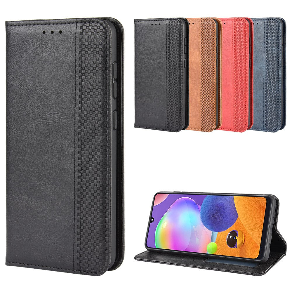 Retro Auto-absorbed Special Design Leather Cover for Samsung Galaxy A31