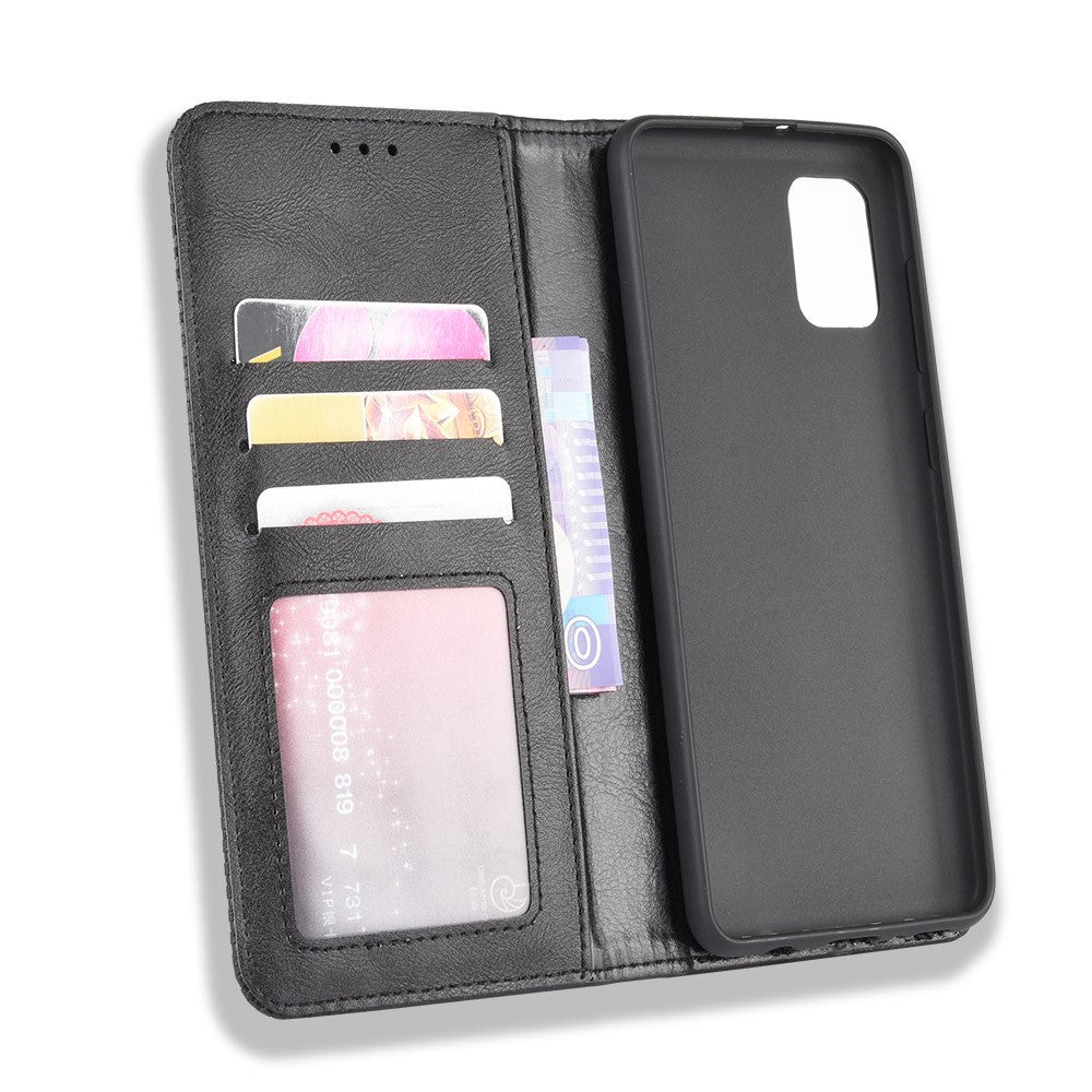 Retro Auto-absorbed Special Design Leather Cover for Samsung Galaxy A31