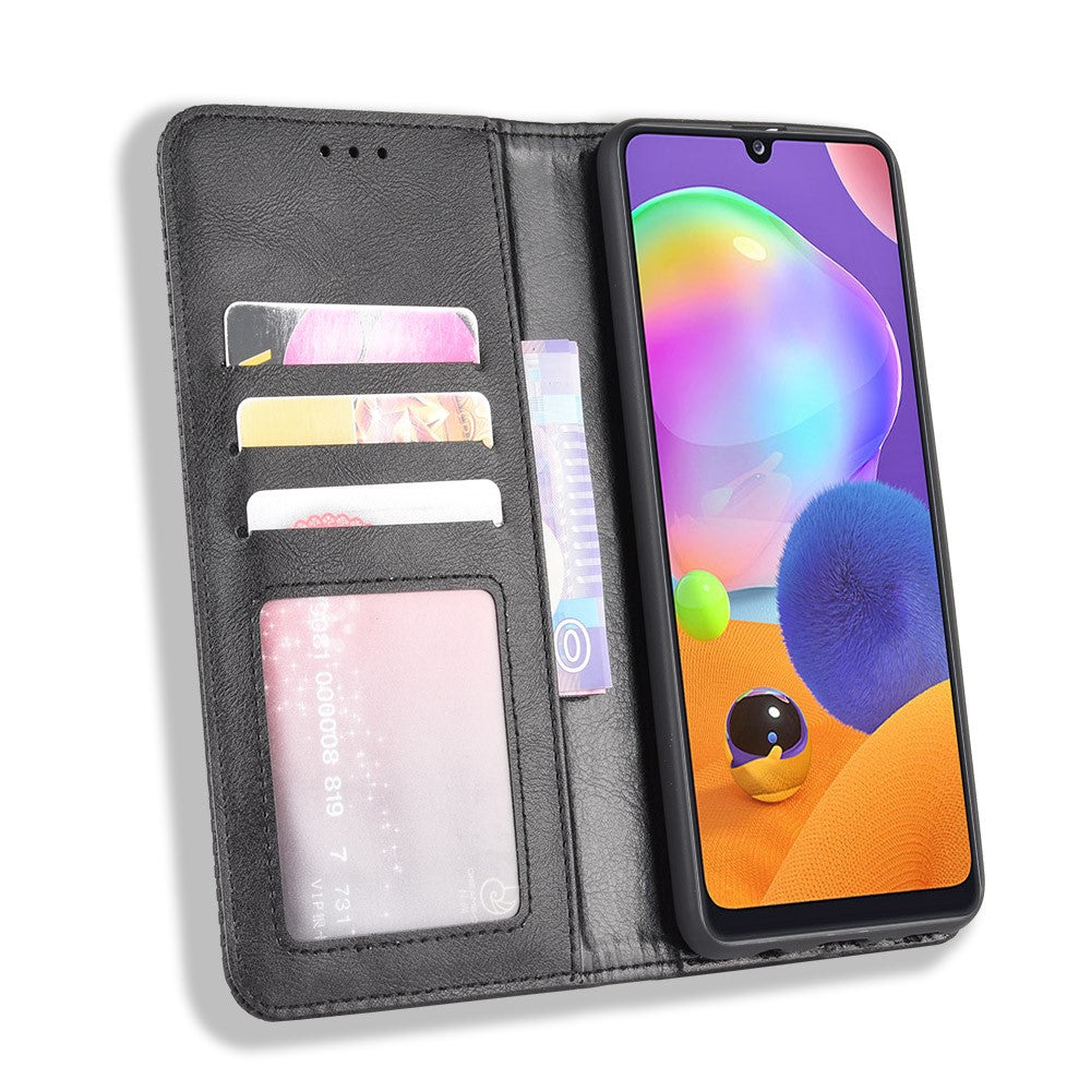 Retro Auto-absorbed Special Design Leather Cover for Samsung Galaxy A31