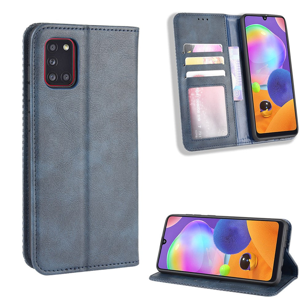 Retro Auto-absorbed Special Design Leather Cover for Samsung Galaxy A31