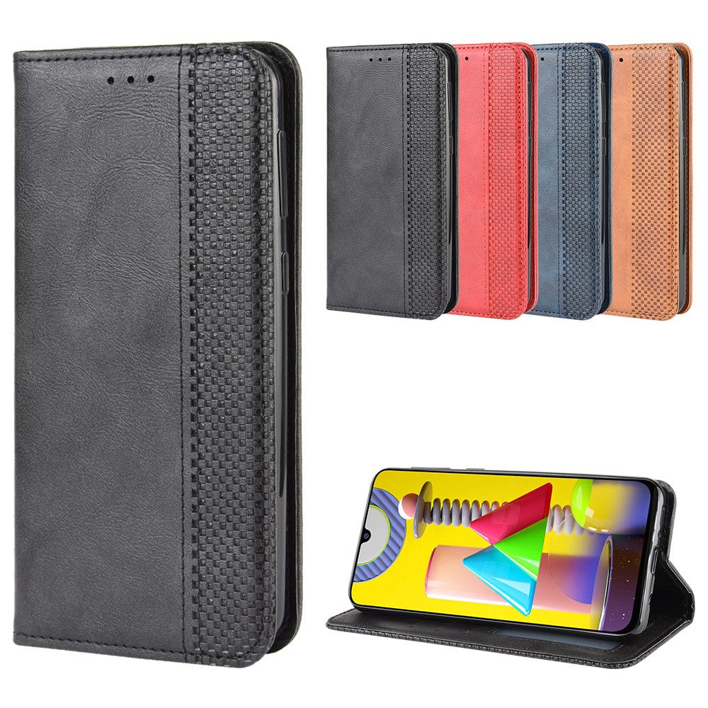 Magnetic Retro Leather Wallet Phone Case for Samsung Galaxy M31