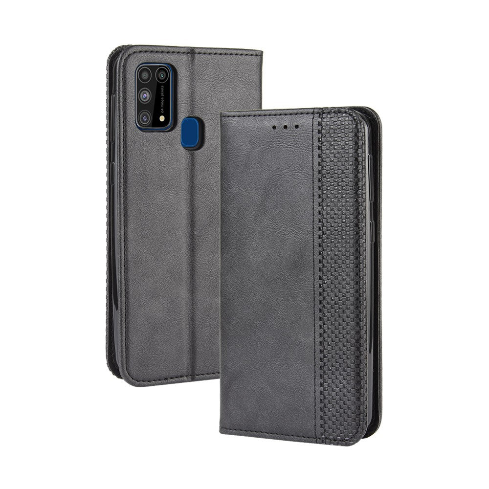 Magnetic Retro Leather Wallet Phone Case for Samsung Galaxy M31