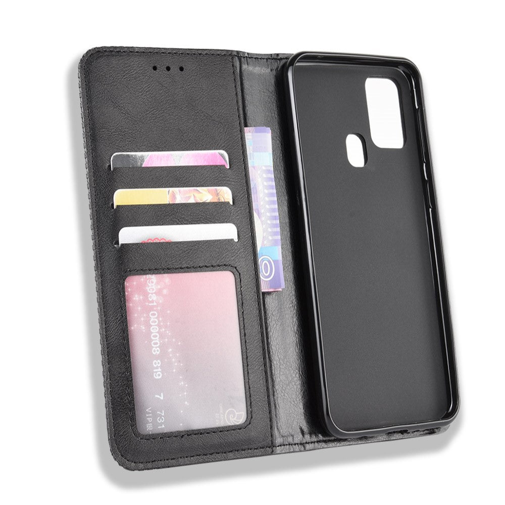 Magnetic Retro Leather Wallet Phone Case for Samsung Galaxy M31