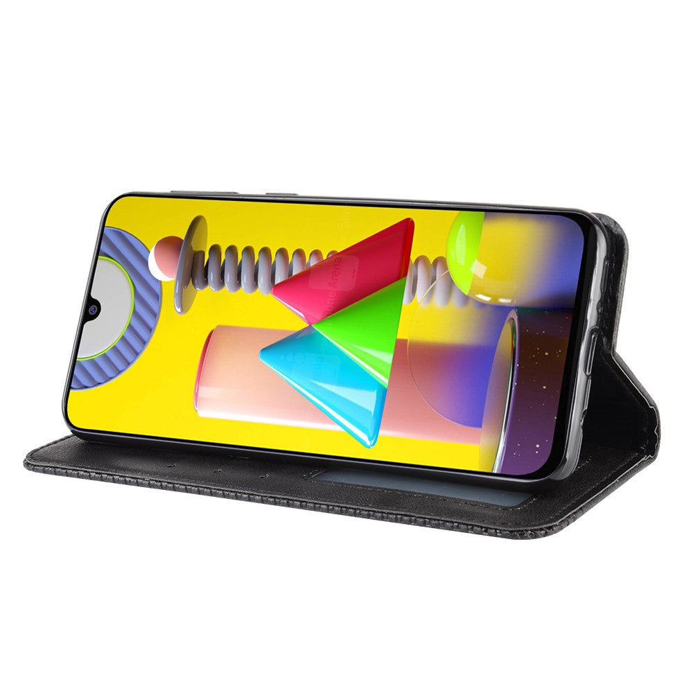 Magnetic Retro Leather Wallet Phone Case for Samsung Galaxy M31