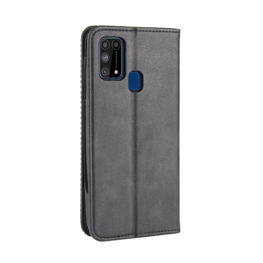 Magnetic Retro Leather Wallet Phone Case for Samsung Galaxy M31