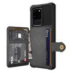 Leather Coated TPU with Wallet Kickstand Shell with Built-in Magnetic Sheet for Samsung Galaxy S20 Ultra