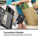 Leather Coated TPU with Wallet Kickstand Shell with Built-in Magnetic Sheet for Samsung Galaxy S20 Ultra
