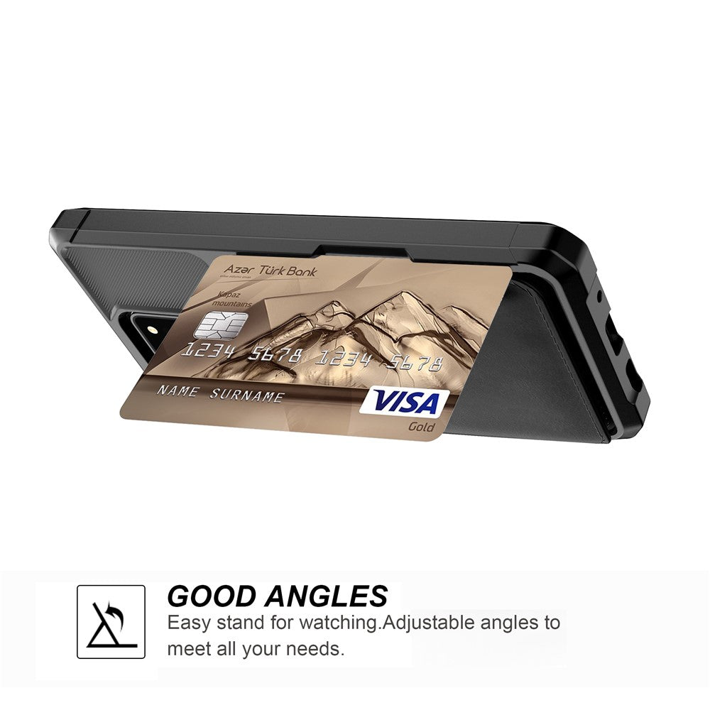 Leather Coated TPU with Wallet Kickstand Shell with Built-in Magnetic Sheet for Samsung Galaxy S20 Ultra