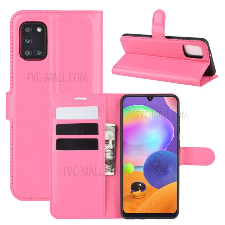 Litchi Surface Plånboksfodral i Läder för Samsung Galaxy A31