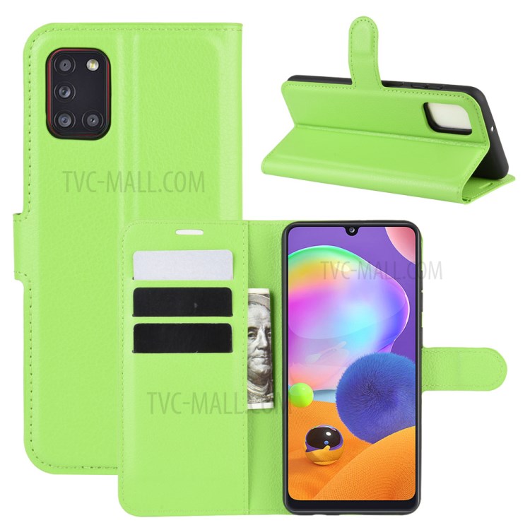 Litchi Surface Plånboksfodral i Läder för Samsung Galaxy A31