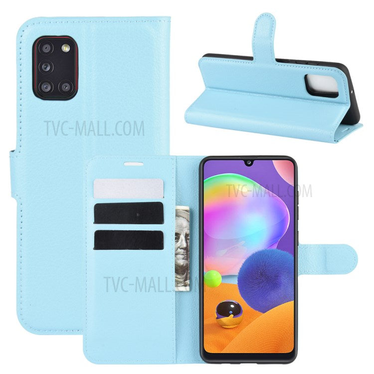 Litchi Surface Plånboksfodral i Läder för Samsung Galaxy A31